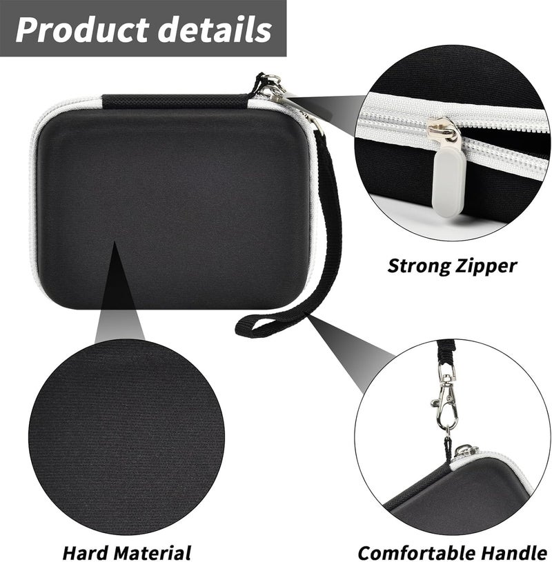 Grapsa Digital Camera Case for CAMKORY/for Kodak Pixpro/for VAHOIALD/for Sony DSCW800 830/ for Canon PowerShot 180 190. Vlogging Cameras Storage Holder for Accessories (Box Only)-Black - Image 4